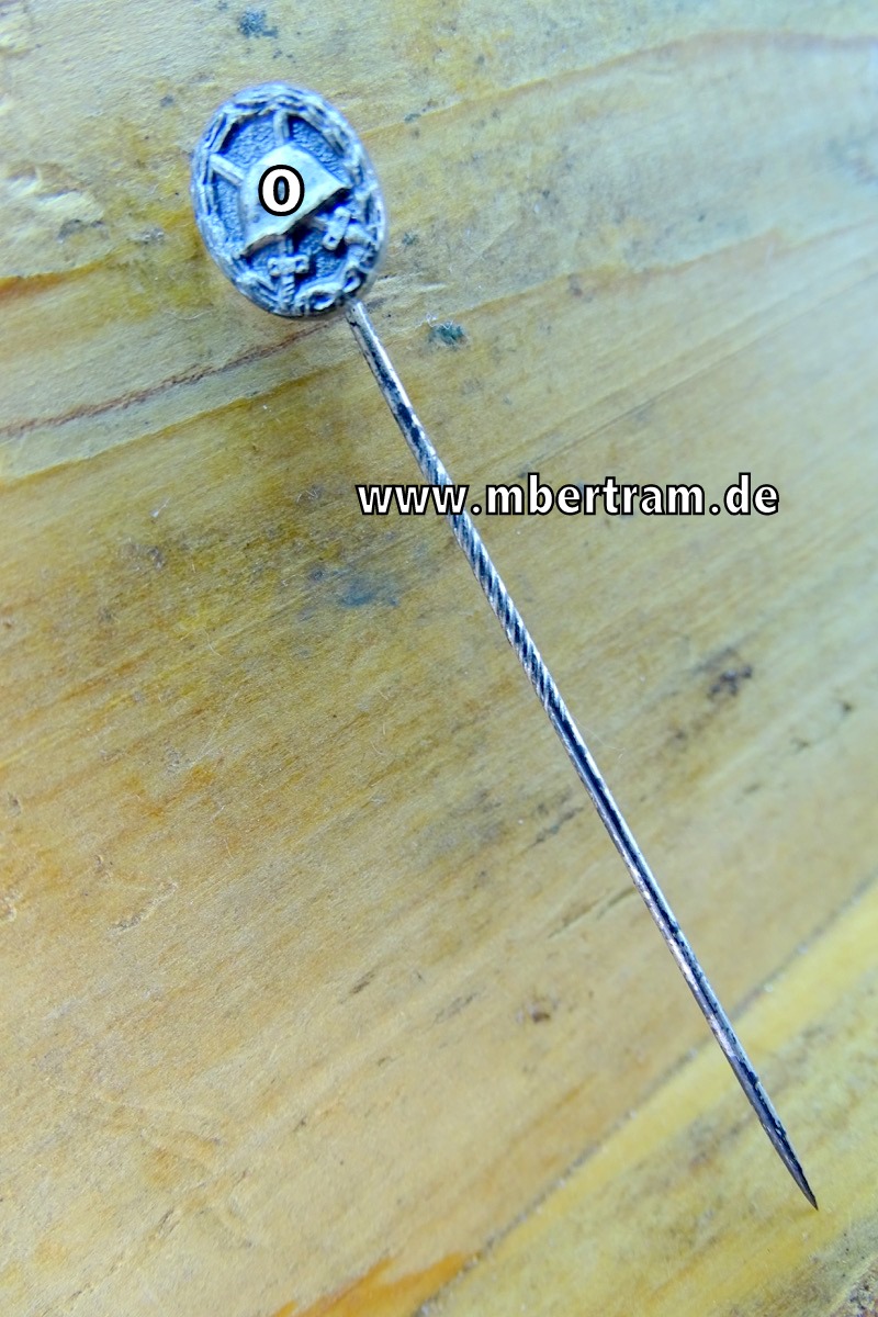 Verwundetenabzeichen in Silber 1939 - Miniatur,  9 mm Hst.: L /21