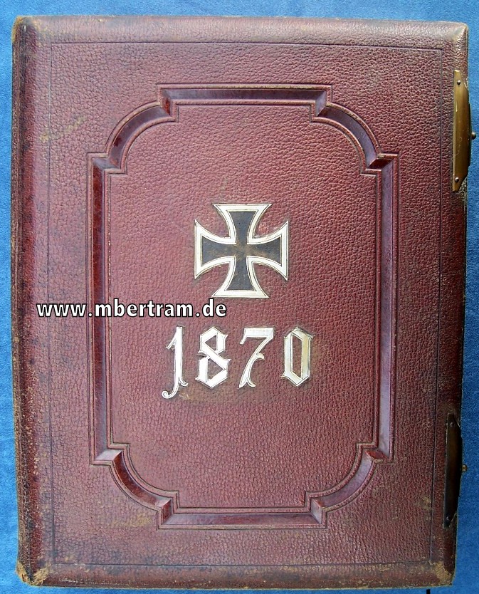 1870 Album für Kriegsdepeschen ! Rarität !