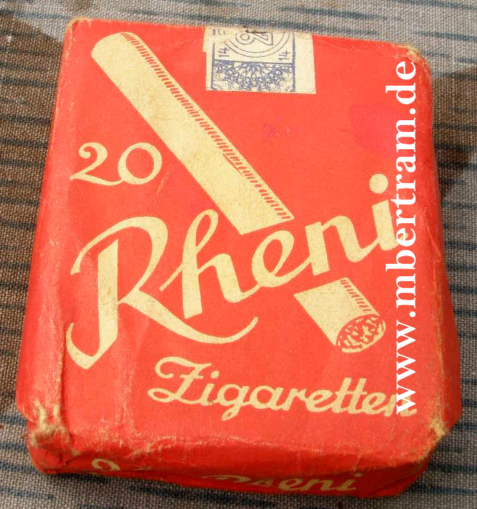 "Rheni" Zigarettenpackung, 20Stck 1944/45, ungeöffnet