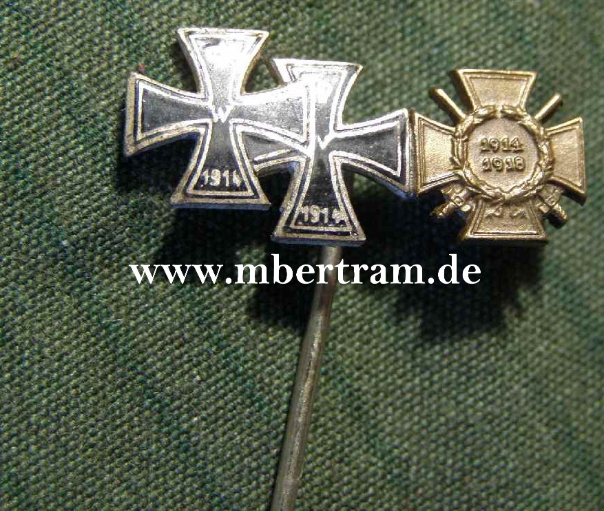 3er MINIATURENSPANGE: EK1u.2, FRONTK. EHRENKR, 9MM
