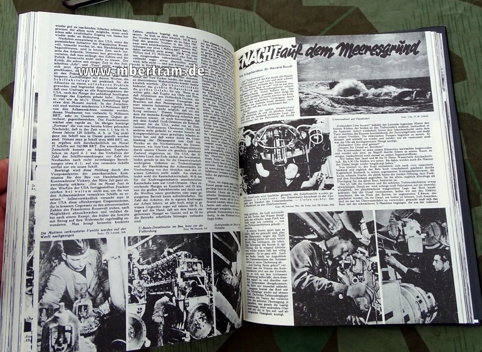 16174-16 5 Bände Die Kriegsmarine.Nachdruck d.Truppenzeitschrift d.Marine