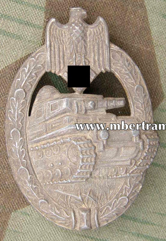 Panzerkampfabzeichen  Bronze, Buntmetall, hohl, Hst:"A.S"