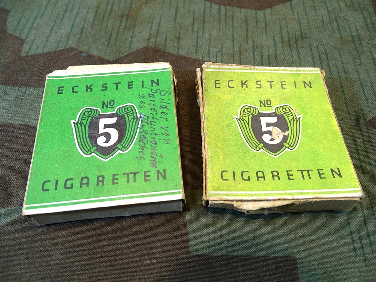 2 Stück Eckstein No 5  Zigarettenpackungen, leer