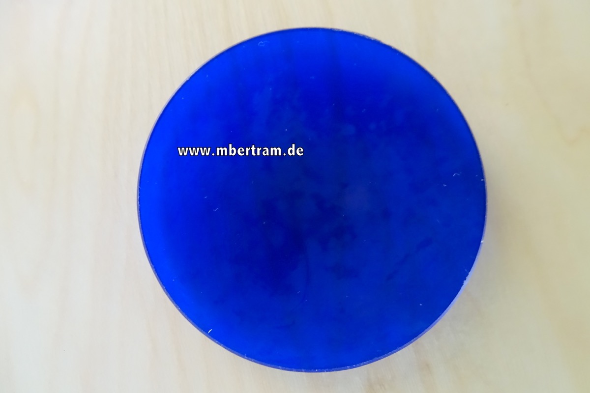 Wehrmacht und Luftschutz, blaues Verdunklungsglas für Lampen, Durchmesser  55mm