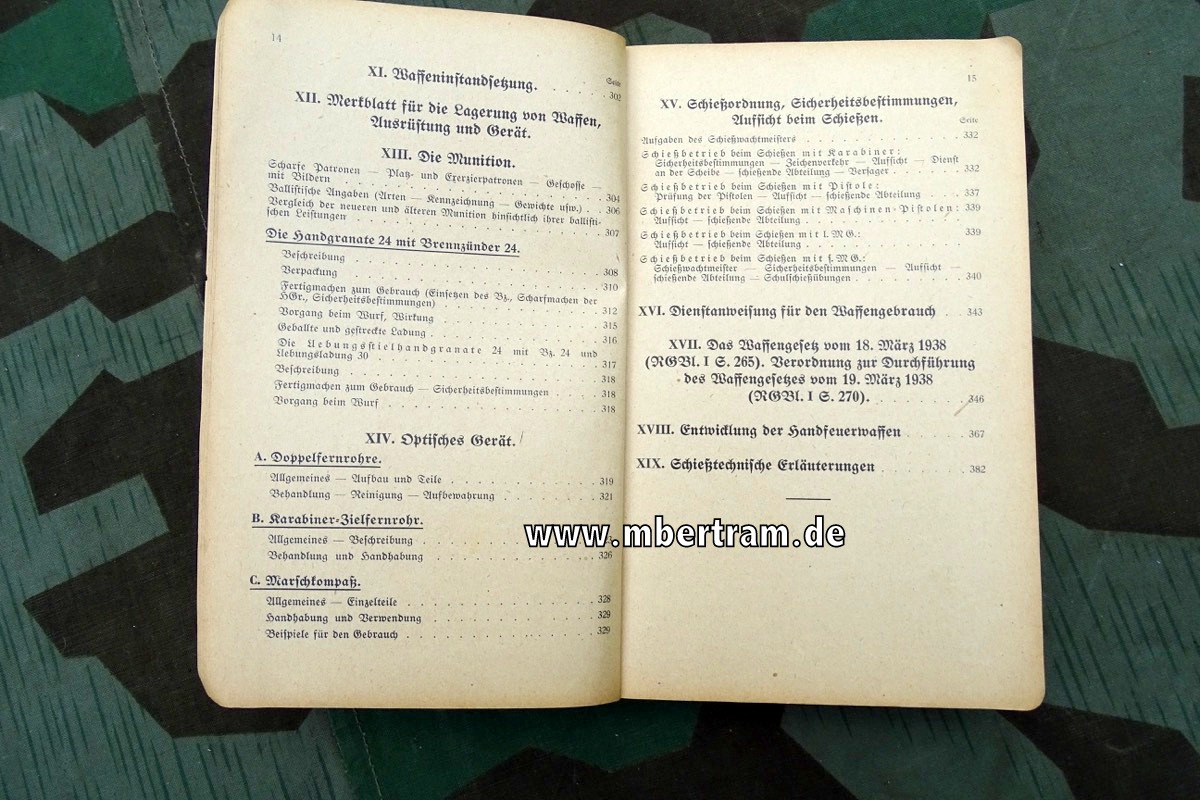 15815-9 Dienstanweisung: Waffentechnischer Leitfaden für die Ordnungspolizei, 1940, SELTEN