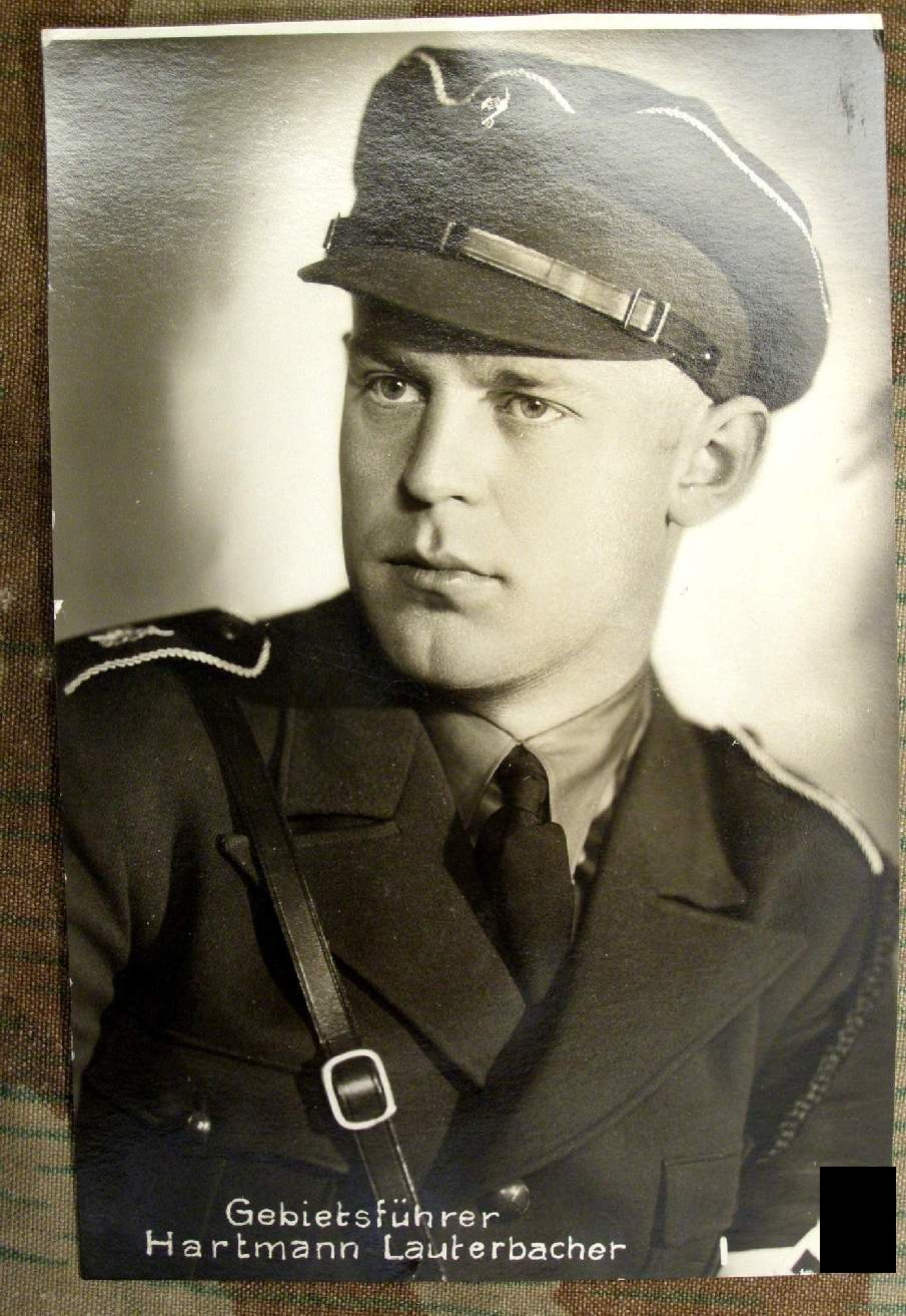 Gebietsf. Lauterbacher, HJ Uniform, Mitgl. Abz, Schirmmütze...