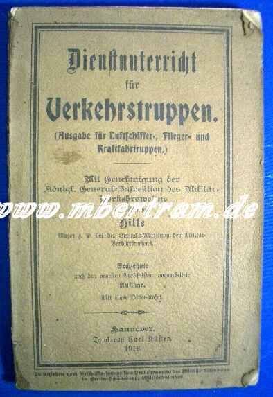 Dienstunterricht für Verkehrstruppen, 1913, Luftschiffer...