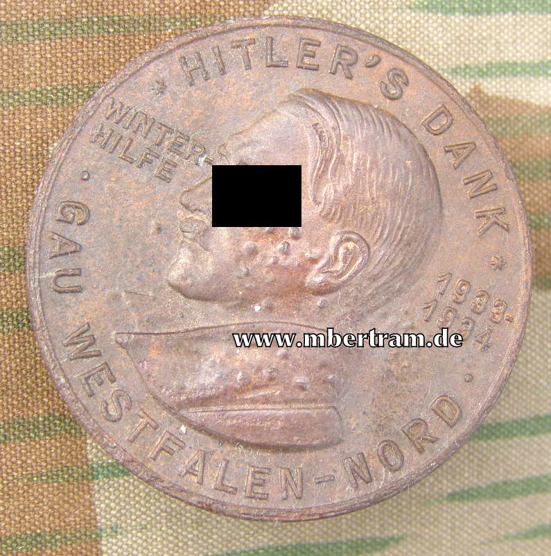 Hitlers Dank Gau Westfalen-Nord " 1933-34"