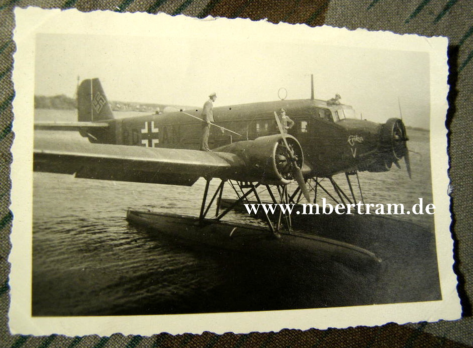 Foto Ju 52 Wasserflugzeug Kennung BD AN, "Erika"