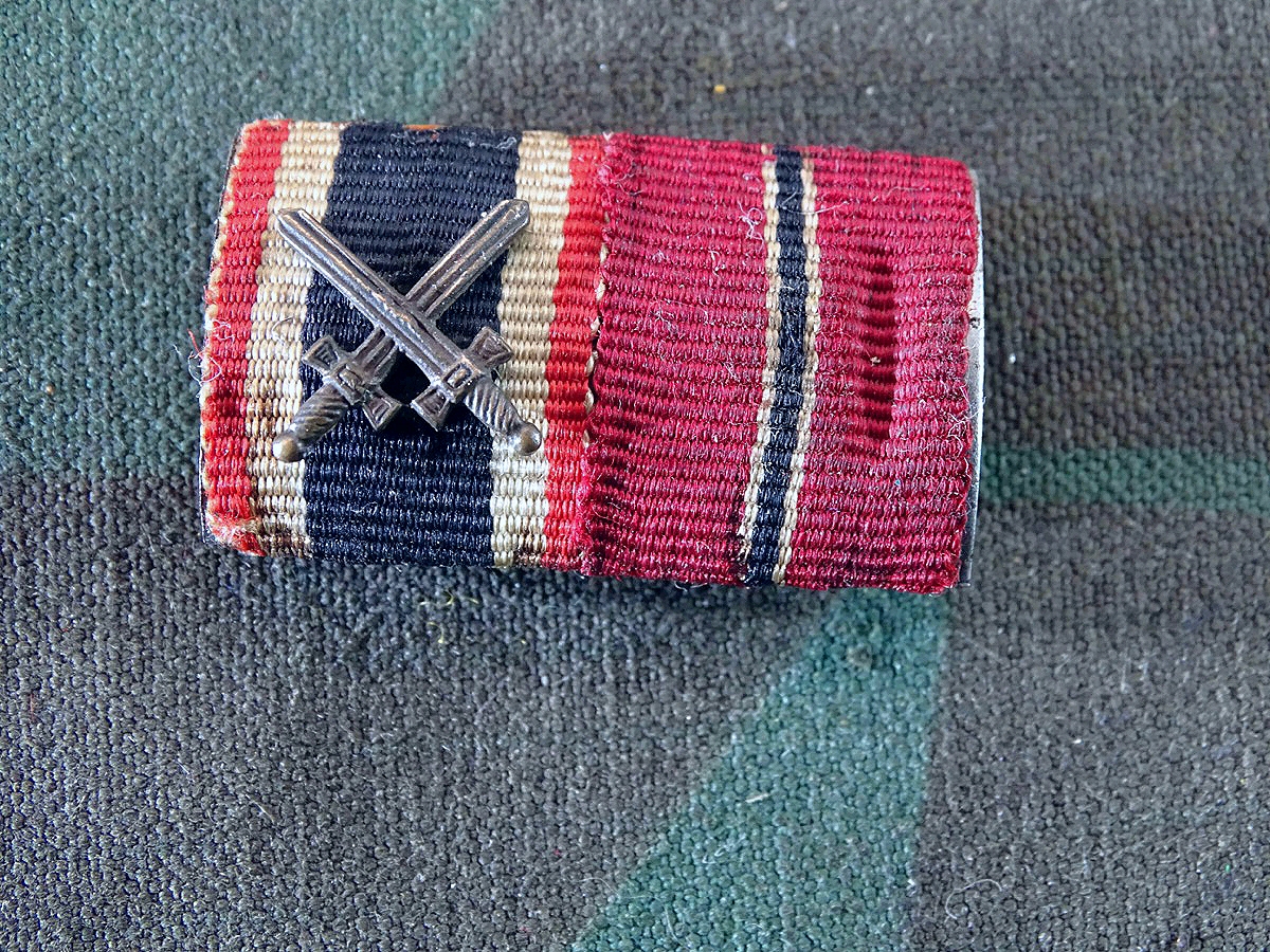 2er Bandspange: Kriegsverdienstkreuz 2 Klasse mit Schwertern, Medaille Winterschlacht im Osten 1941/42