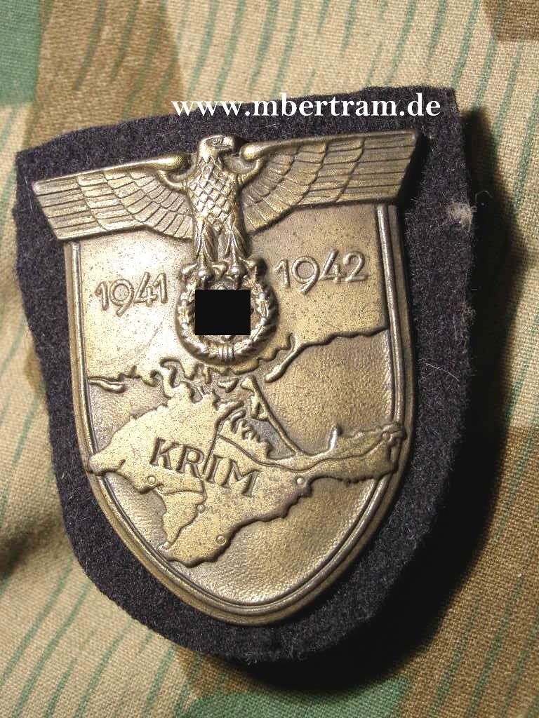 Krimschild , 1941-1942, Marine Tuchunterlage, Wurster KG
