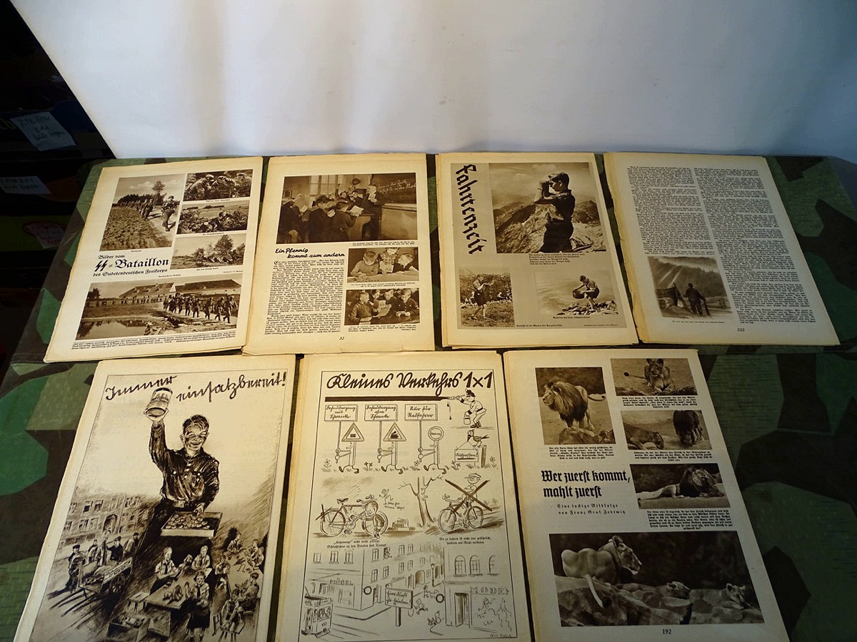 7 Hefte "Hilf Mit" Illustrierte deutsche Schülerzeitung 1938