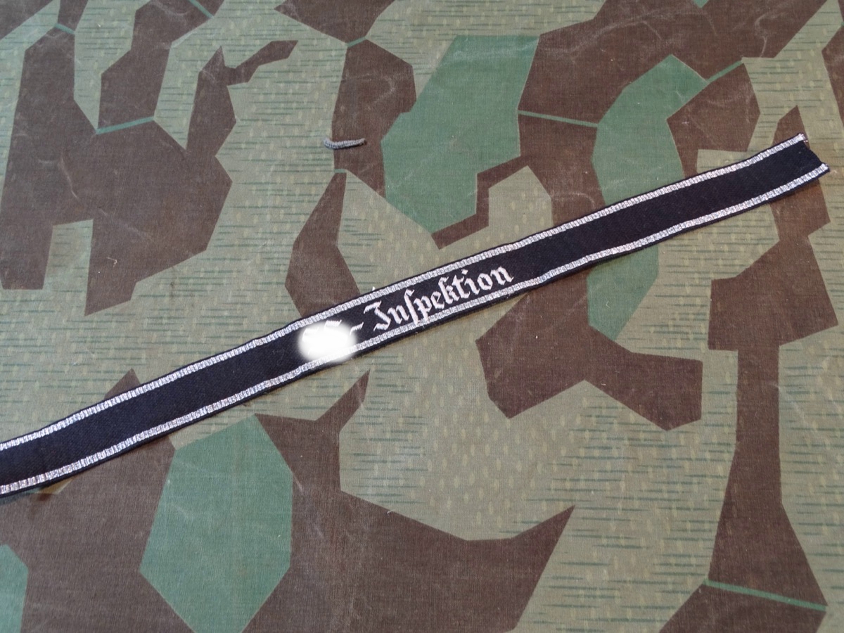 Replik:  Ärmelband Offizier SS Inspektion, gestickte RZM Version