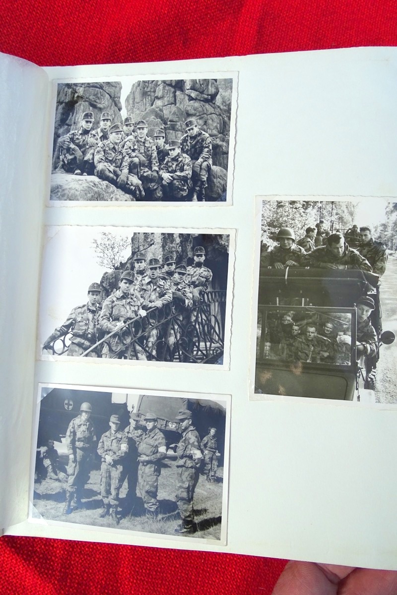 Fotoalbum , frühe Bundeswehr, Tarnanzüge, Panzer, Hubschrauber, Noratlas, Borgwart