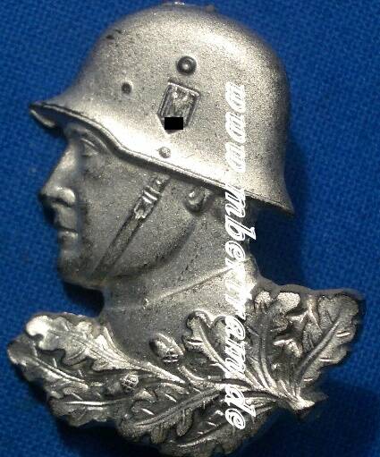 WHW,Reichsstrassensammlung " Soldatenbüste ,Aluminium