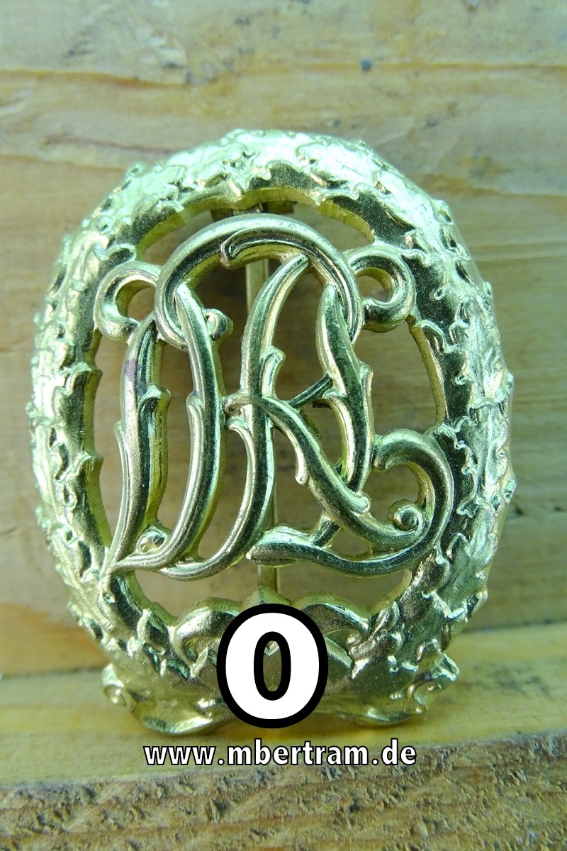 Reichssportabzeichen DRL in Gold, Buntmetall vergoldet, Hst.: Wernstein/Jena