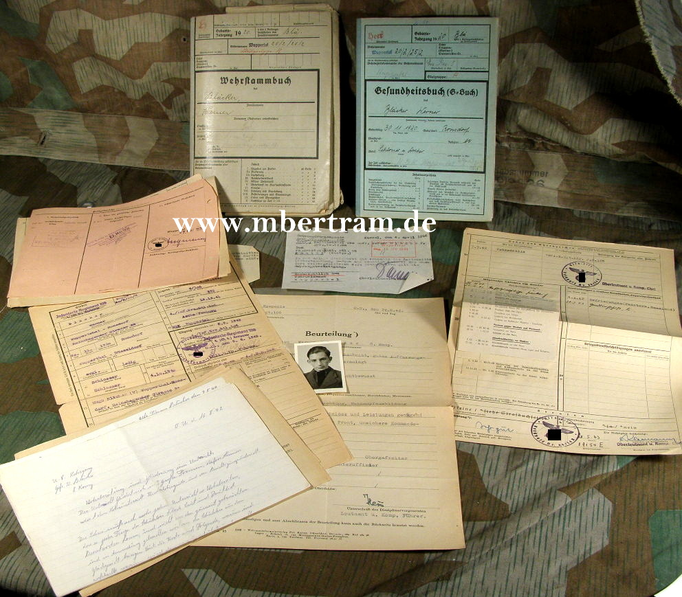 624-1 Wehrstammbuch Nahkpf Ausbildung, Pz.Vern.abz.,EK2, NkSp.