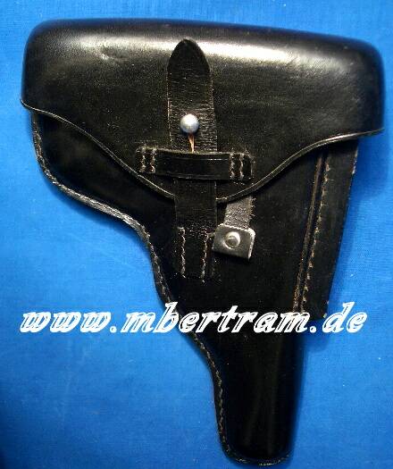 Walter P 38 Koffertasche, Polizei -und Behördenausführung, schwarzes Leder 1944