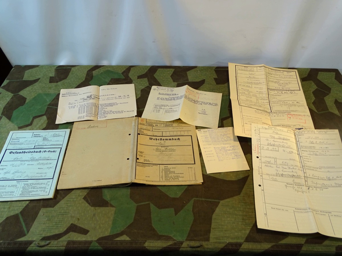 Wehrstammbuch St.Gefr. Maus, 2Kp.Schützen Rgt. 4, Ostmed, Pz Kpf Abz. , Krftf.Bew Abz si.. 