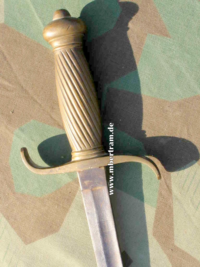 13591-1 Extra Seitengewehr M 1849, mit Ätzung u. Rinne, o. Scheide
