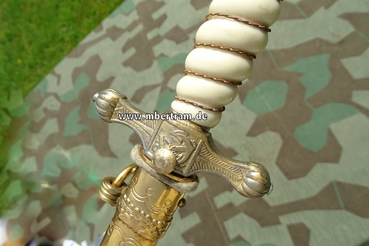 16014-6 Kriegsmarine Offiziersdolch zusammengesetzes Stück aus Original- u. Reproteilen