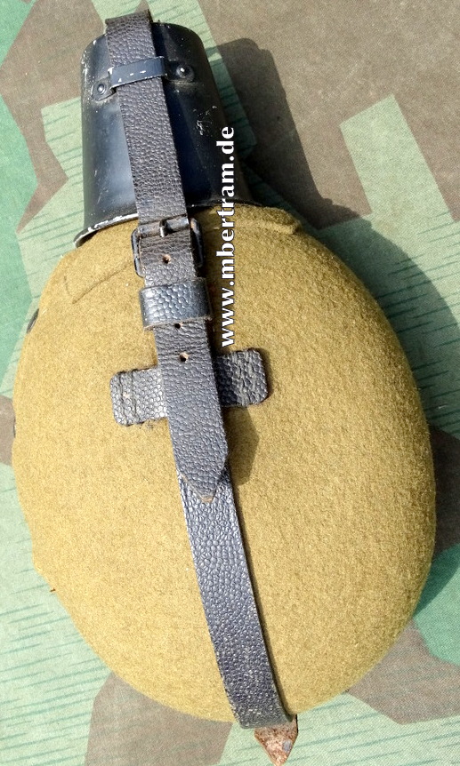 Wehrmacht Labeflasche 1L. " DMN 41" nrgl., Alubecher.