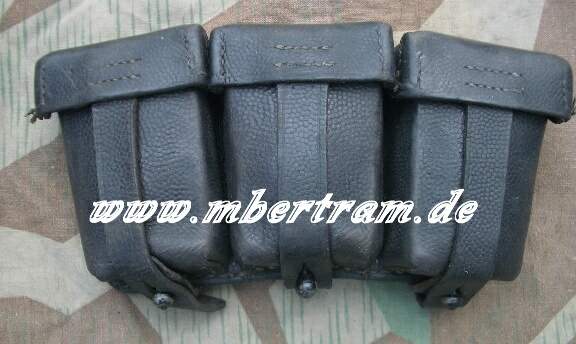 K98 3er Munitionstasche m. seltenem Codestempel: gee 41