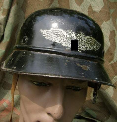 Luftschutzhelm, Gladiatorform Original Glocke, Wappen neu