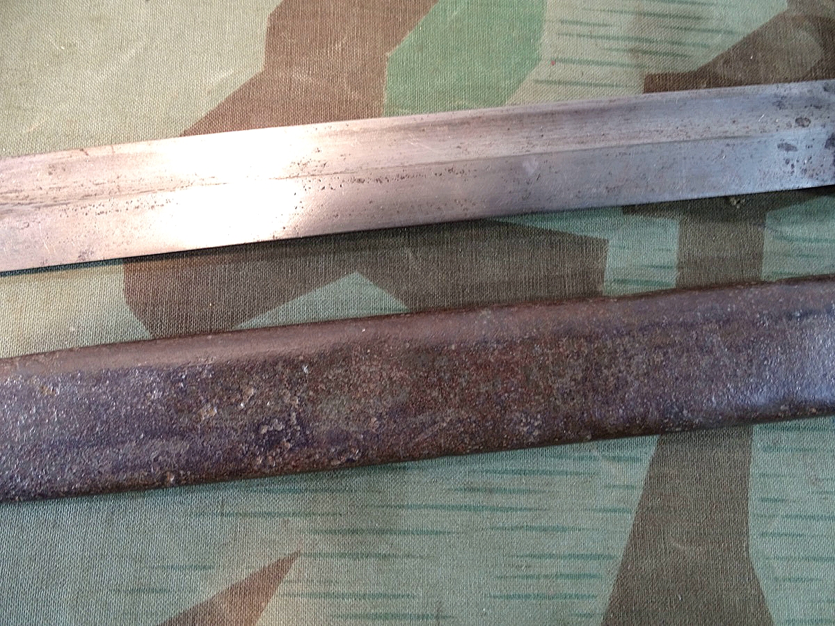 Ersatz- bzw. Notbajonett 88 /98, deutsches Reich, Haken an Scheide fehlt Ersatz- bzw. Notbajonett 88 /98, deutsches Reich, Haken an Scheide fehlt