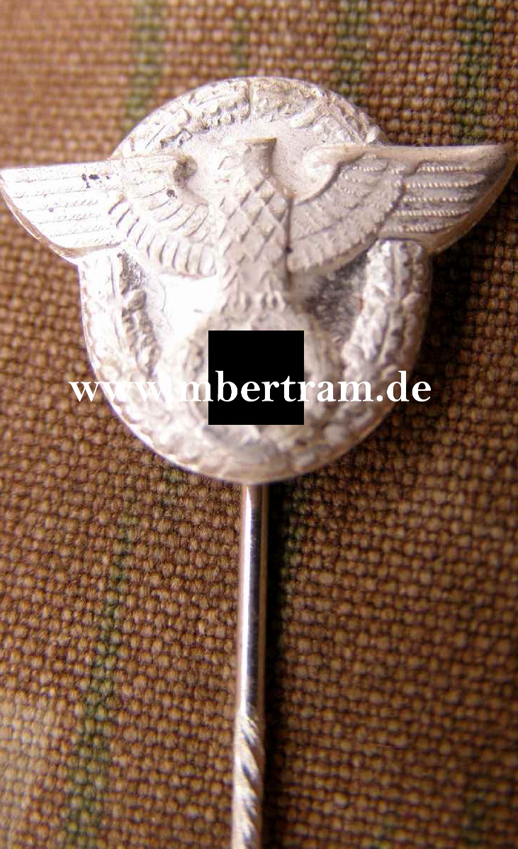 Mitgliedsabzeichen Polizei, Buntmetall versilbert, sehr schön