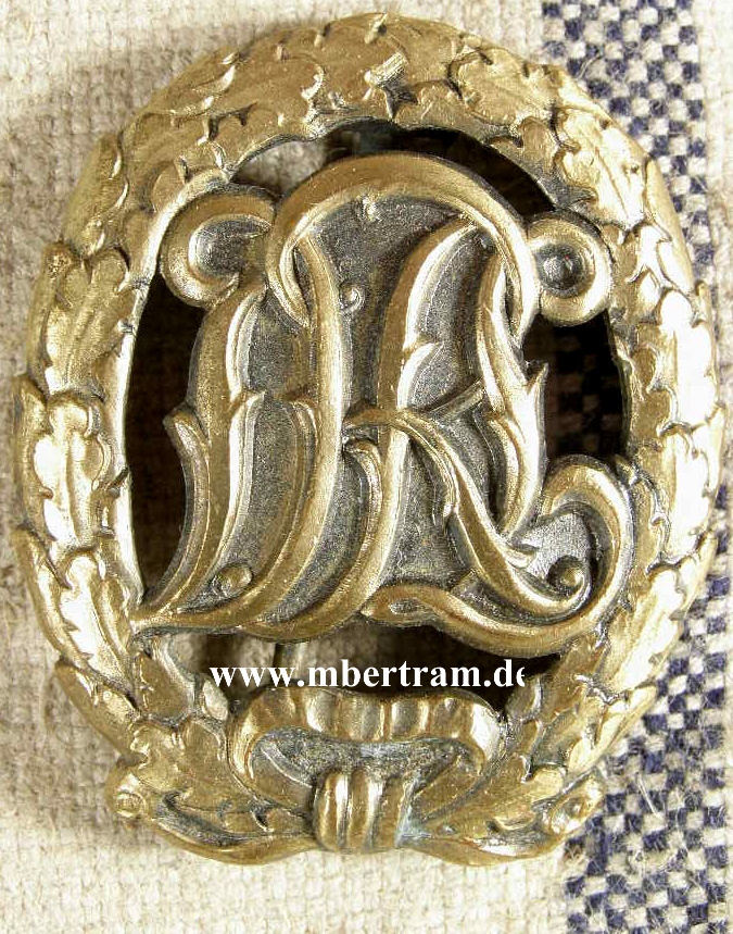DEUTSCHES REICHSSPORTABZEICHEN "DRL" in Bronze - AUSFÜHRUNG BIS 1934