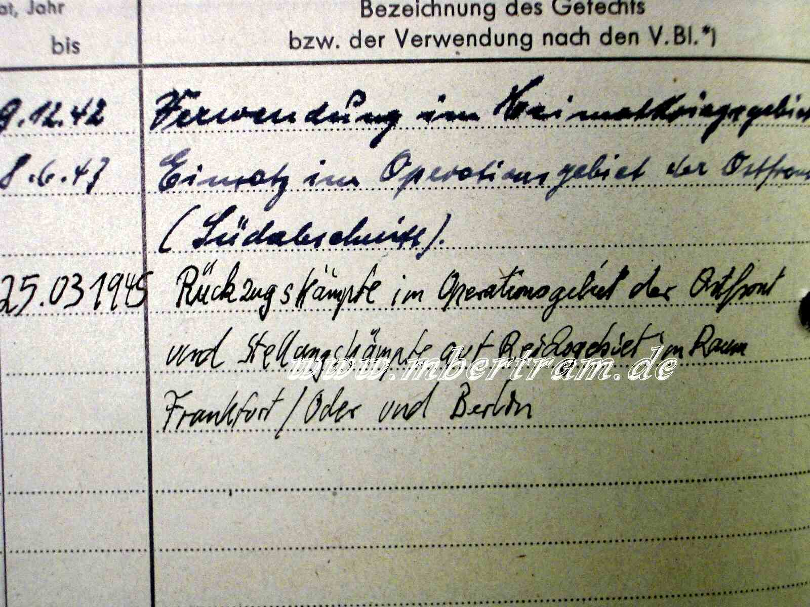 1310-10 8. LW Felddivision Wehrstammbuch 98K, P08, MG 17,15, 42