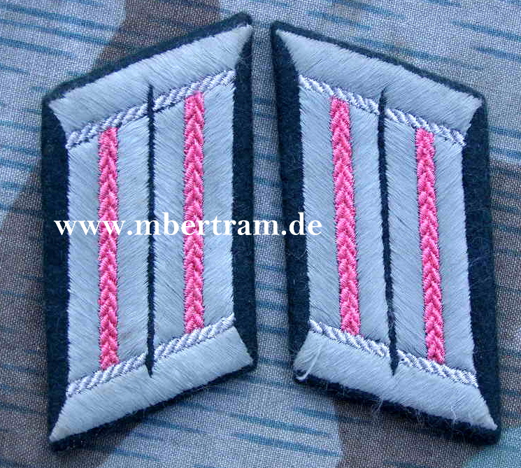 Paar Kragenspiegel Panzer u. Panzerjäger Offizier