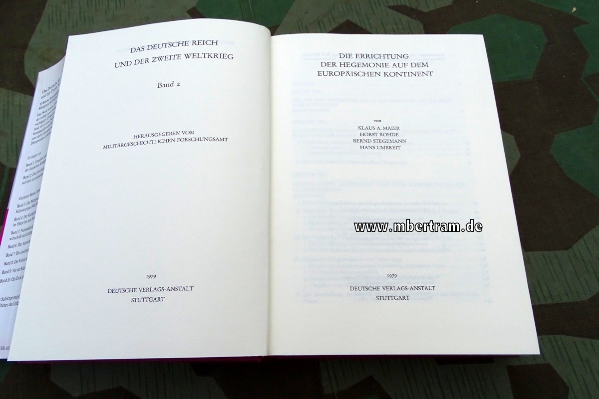 16236-8 Forschungsamt der BW: Das Deutsche Reich und der (2.) Zweite Weltkrieg Band 1-6