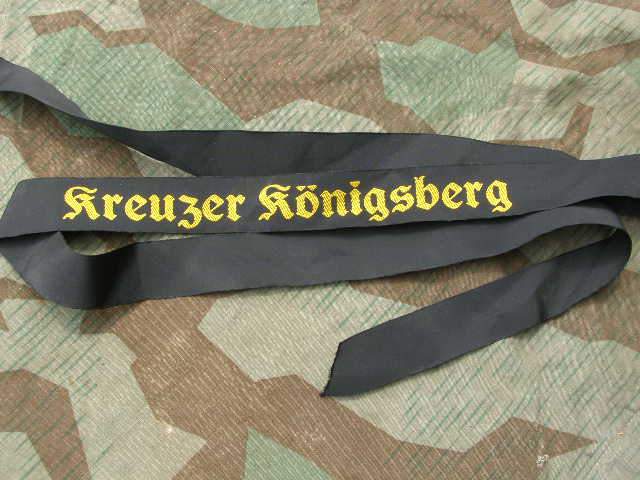Mützenband Kriegsmarine "Kreuzer Königsberg" Repro