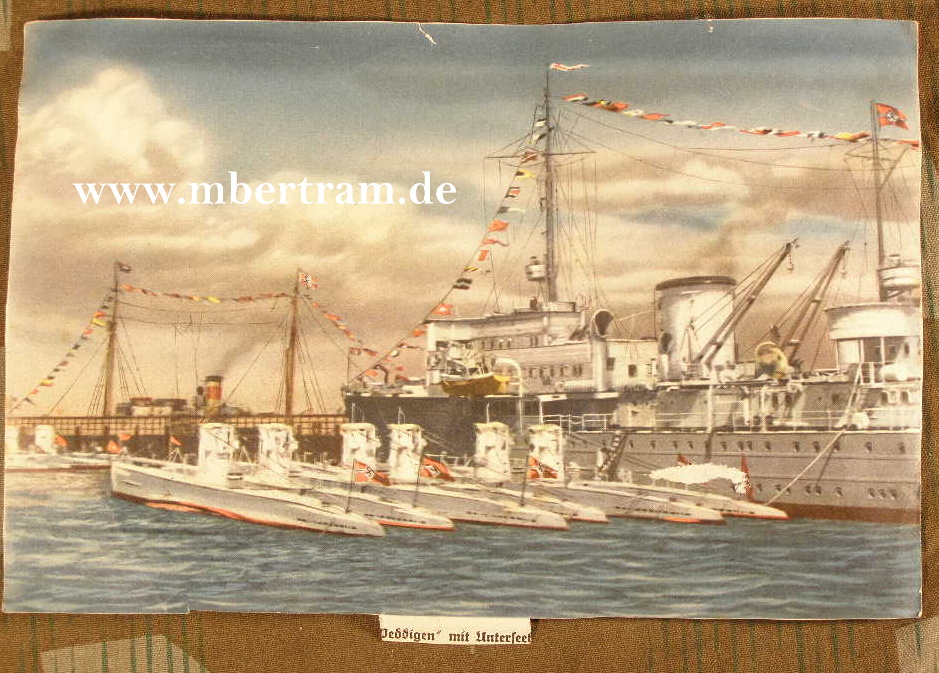 Buntbild Kriegsmarine, U Boote u. Minensuch Flotille