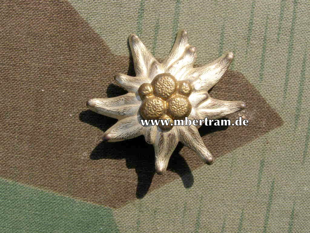 Mützenedelweis f. Feldmütze / Bergmütze Gebirgsjäger