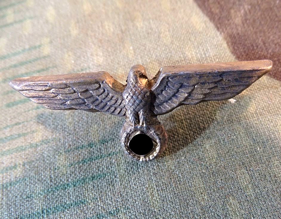 Mützenadler für Kriegsmmarine Tellermützen, Feinzink 