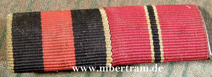 2er Bandspange: EK2 1939, Okt. 1938 Sudetenland