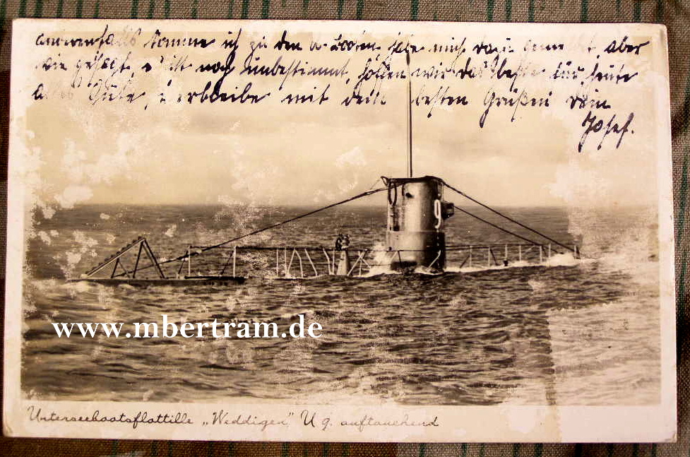 U 9, Unterseebootsflotille Weddingen beim Auftauchen 1935