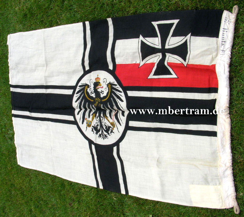 Kaiserliche Marine Reichskriegsflagge Kammerstück 1915,, 83x156 cm