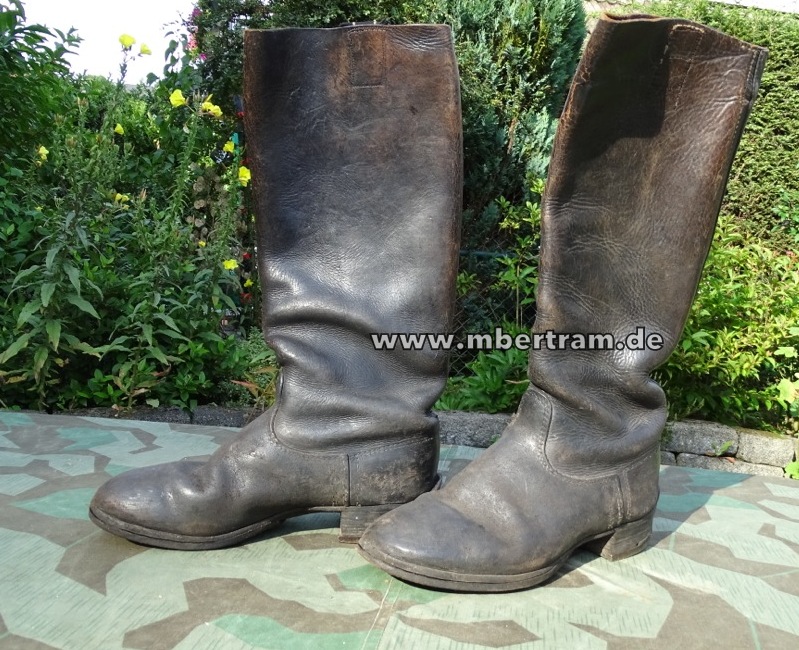 Wehrmacht Kavallerie Stiefel, Absatzeisen, holzverstiftete Ledersohle, Sporenstopper