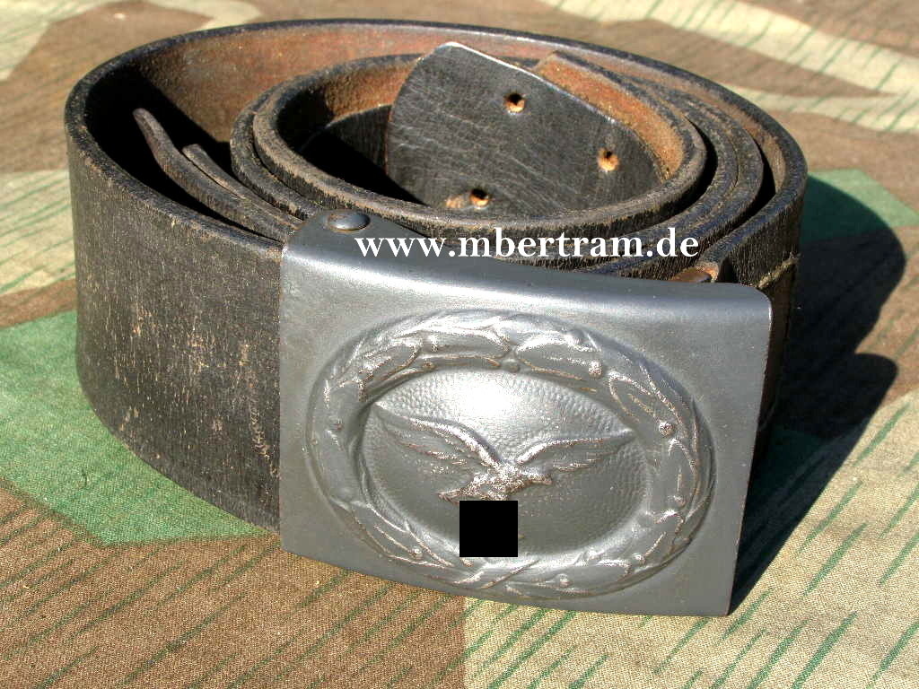 Luftwaffe Koppelschloß "RS&amp;S" blaugrau, Lasche, Riemen