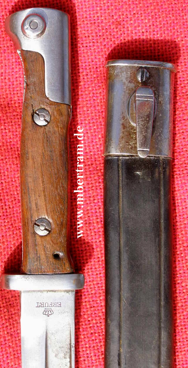 10364-2 Preußen Seitengewehr M 1884/98 a.Art, Doppelhersteller WKC u. Erfurt, 1. Ersatz-MG-Kompanie
