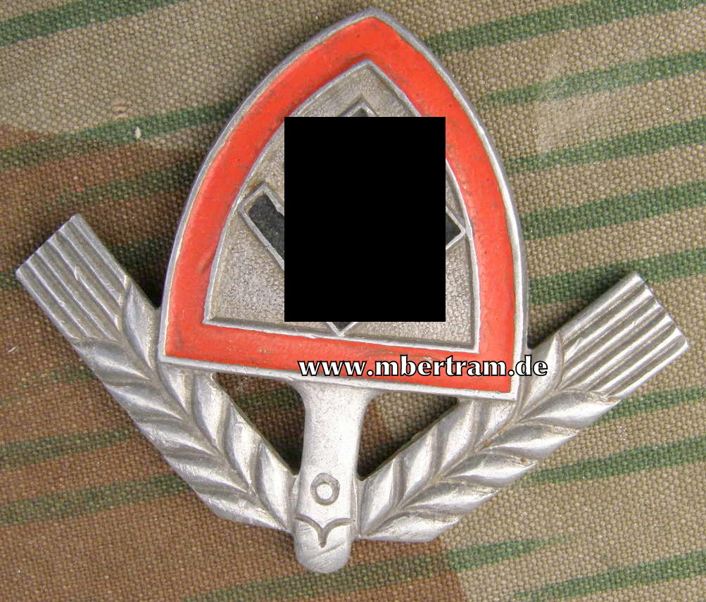 RAD Mützenabzeichen Mannschaften, Alu, o. Splinte 1939