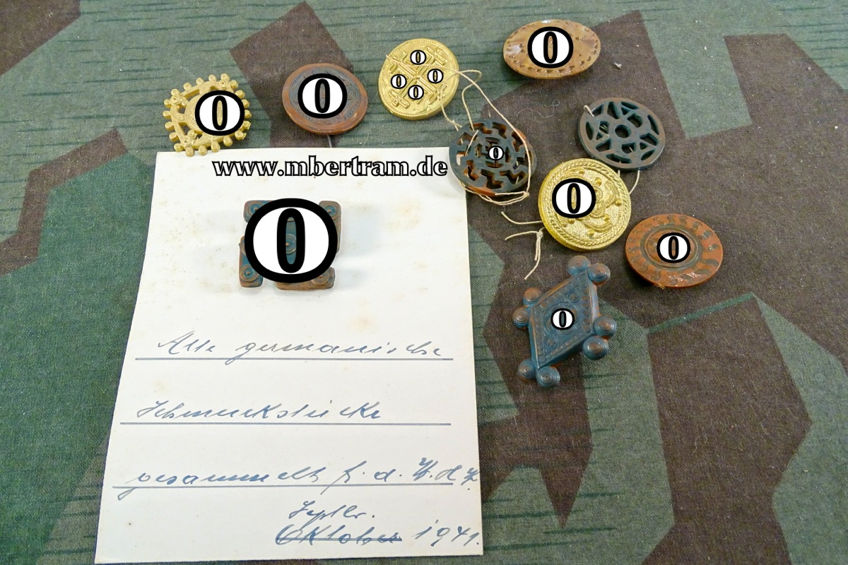 WHW - 1941, 10 Stck "SCHMUCK ALTER KULTURVÖLKER MIT HK-SYMBOL"