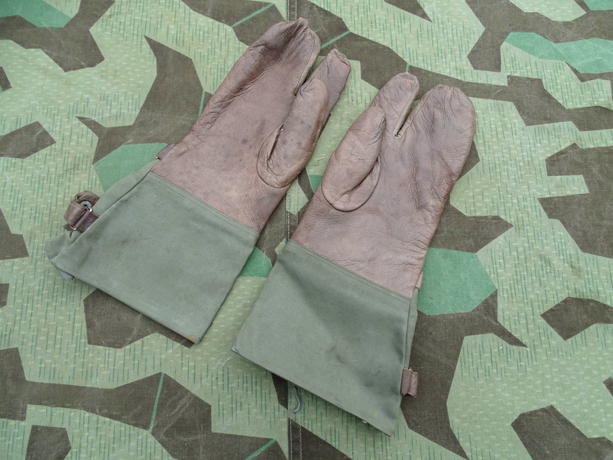 Wehrmacht Kradmelder Handschuhe, feldgrau 1935 Gr. 8
