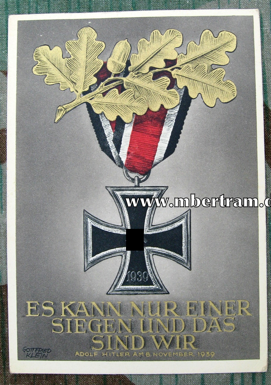 Hoffmann Propaganda Postkarte - Eisernes Kreuz"