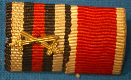 2er Bandspange, Ehrenkr. f. Frontk., Volkspflegemedaille