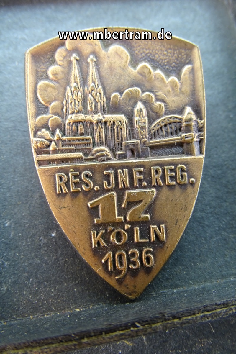 Veranstalltungsabzeichen  "Res. Inf. Rgt. 17 Köln 1936 "